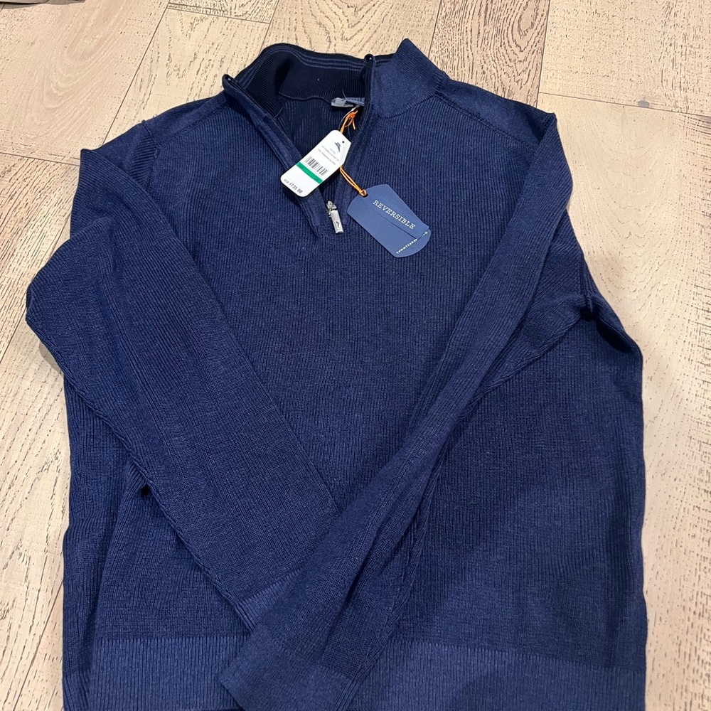 Tommy Bahama Deep Blue Zip-Up Sweater